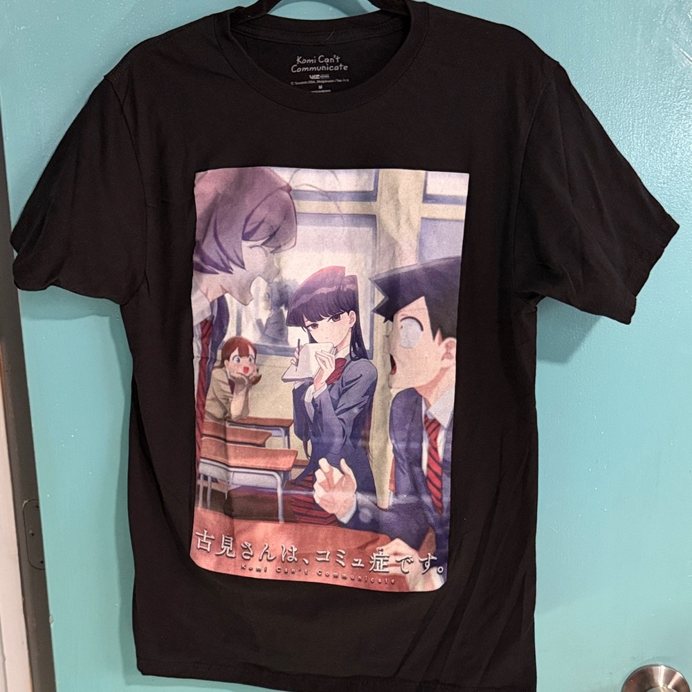 Komi Can’t Communicate Anime Black Graphic T-Shirt